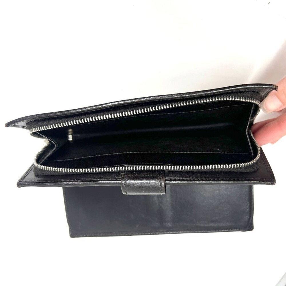 Gucci GG Monogram Canvas Zip Wallet‎ Black Leather Trim - Picture 10 of 12